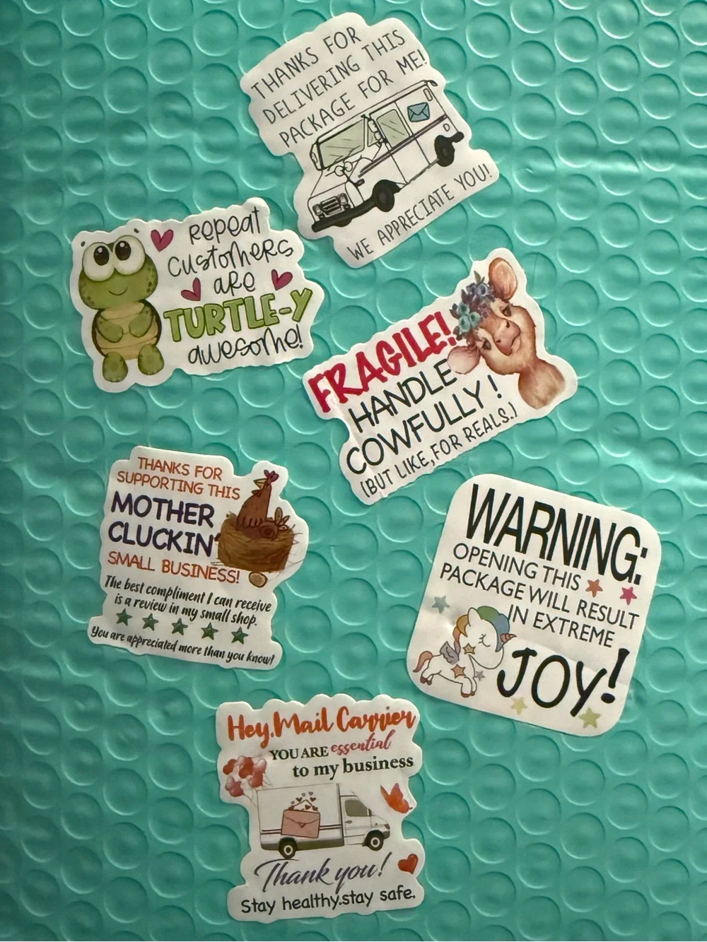 Spring Shipping Bundle 10 Poly Mailers 150 Stickers